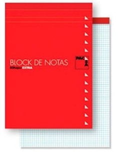 Paq 10 bloc notas con tapa 8º 80h 60gr 4x4